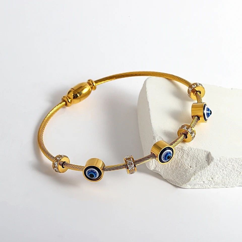 EYE OF GOLD CUFF BRACELET