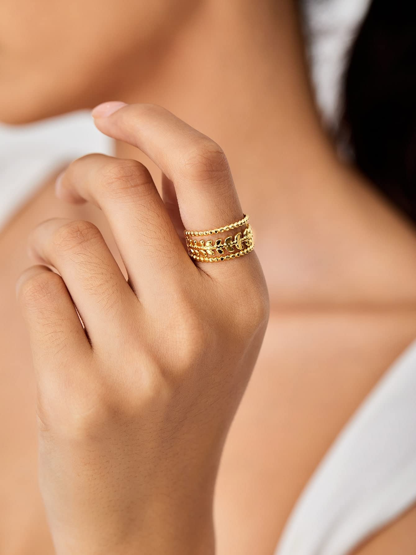 Marissa Layered Leaf Ring